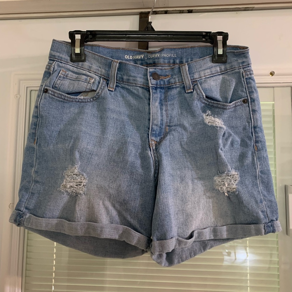 Ladies Sz 4 jean shorts old navy curvy